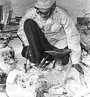 Master Locksmith Taqi at work - Click for enlargement.